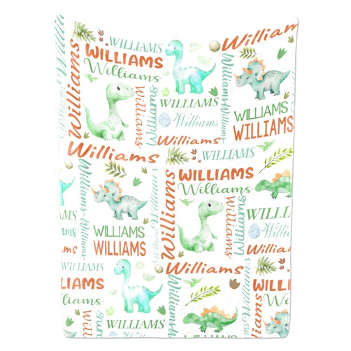 PUREFLY Personalized Baby Blanket- Custom Baby Blanket with Name for Girls and Boys, Super Soft Plush Fleece, Personalized Baby Gifts, Customized Name Blanket for Newborn