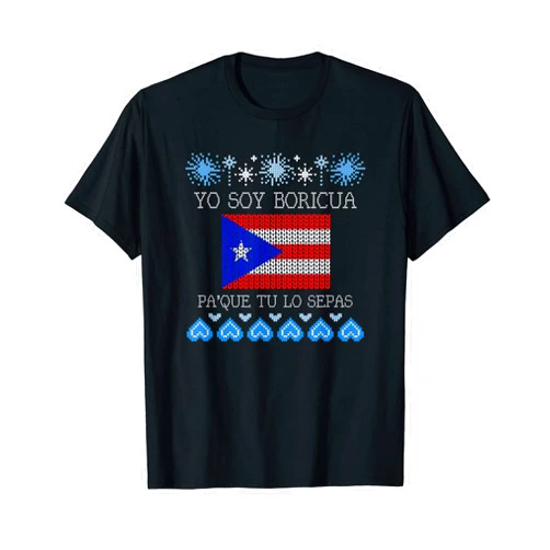 Puerto Rico Family Christmas Pajamas Set PJS Gifts Puerto Rico Flag Ugly Christmas Sweater Navidad Boricua Xmas T-Shirt