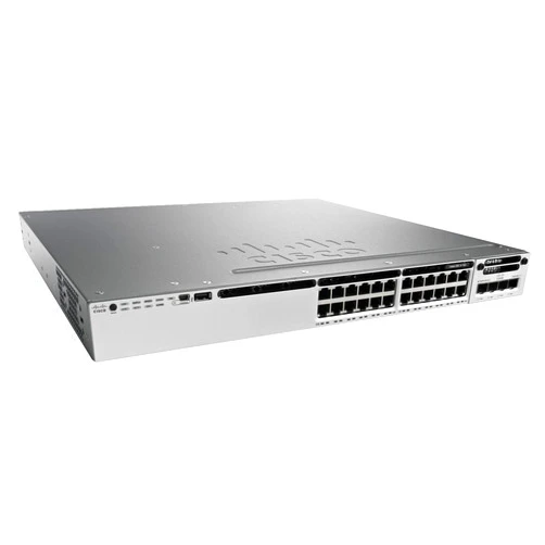 Cisco Catalyst WS-C3850-24P-L Network Switch Managed Power Over Ethernet (PoE) Black, Grey Stackable 24 10/100/1000 Ethernet PoE+ Ports, with 715WAC p