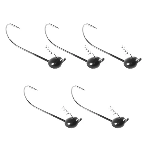 Reaction Tackle Tungsten Shaky Head Jigs for Bass Fishing - Premium Fishing Hooks, Ideal Shaky Head Jig to Catch Big Bass and Other Fish (5-Pack)