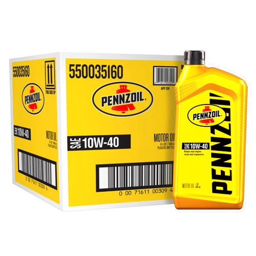 Pennzoil Motor Oil 10W-40 Motor Oil, 1 Quart (6 Pack)