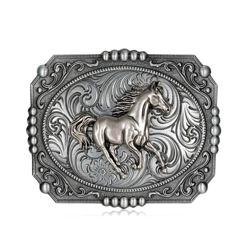 Btilasif Longhorn Bull Western Cowboy Texas Rodeo Belt Buckle for Men, Cross Prayer Horseman Religious Belt Buckle