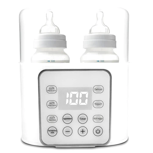 Winged Whale Baby Bottle Warmer and Breast Milk Warmer, 6-in-1 Multifuntion Fast Baby Food Heater & Defrost Warmer with Timer for Twins, LCD Display Accurate Temperature Adjustment, 24H Constant Mode