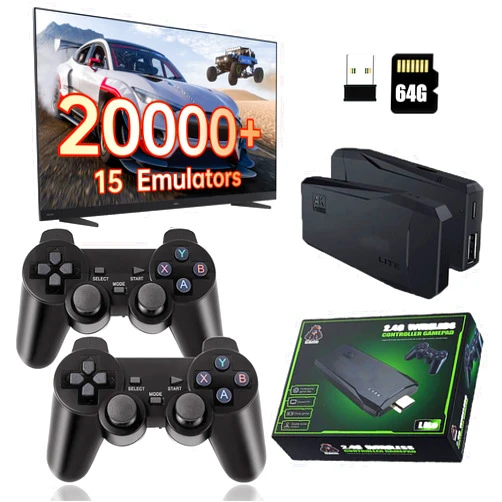 Vaomon Retro Game Console - Vaomon Video Games Console, Built in 20,400+ Classic Games 15 Emulators, 4K Retro Stick Game HDMI Output for TV, Dual 2.4G Wireless Controllers,Ideal Gifts for Gamers,Lover,Kids