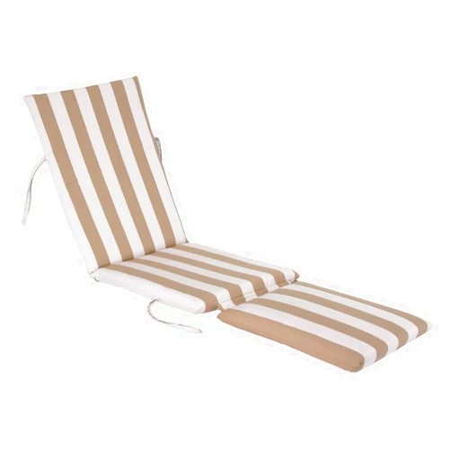 Kingrattan.com Made in USA Steamer Chair Cushion Made with Sunbrella Fabric Maxim Heather Beige #5674