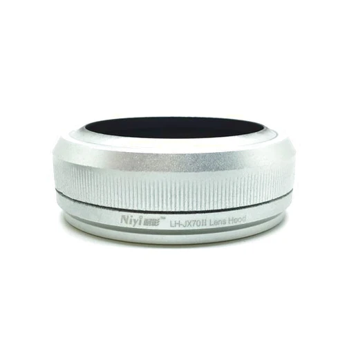 CamRebel Lens Hood Silver Color for Fuji X70 Cameras with Two Soft Shutter Release