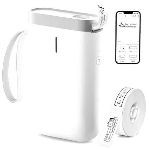 NIIMBOT Label Maker Machine D11 Label Printer Tape Included Portable Wireless Connection Multiple Templates Available for Phone Easy to Use Office Home Organization USB Rechargeable