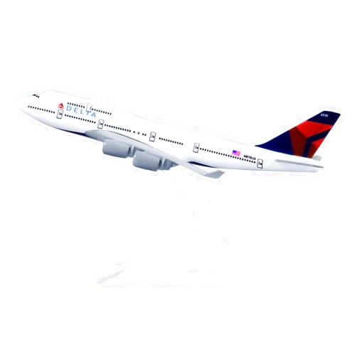 24-Hours Delta Boeing 747 Plane Model Alloy Metal Airplane Models Die-cast 1:400