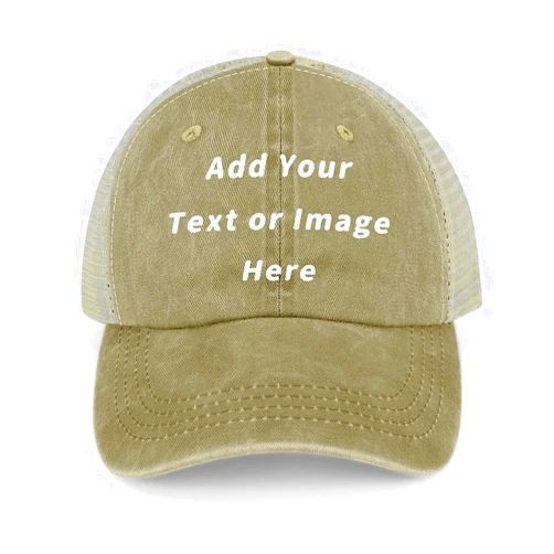 Yartroana Personalized Custom Baseball Caps Cowboy Hat Unisex Men Women Dad Hat Add Your Text Image Name Peak Hat for Unique Gift