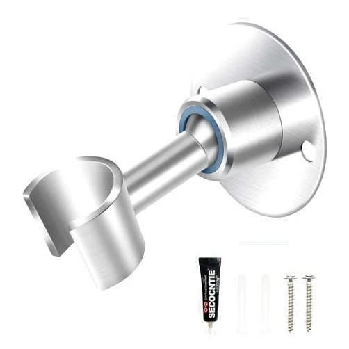 Lokyanwin Shower Head Holder Wall Mount,Stainless Steel Handheld Shower Head Holder,Adjustable Shower Spray Holder Metal Shower Head Bracket,Brushed Finish