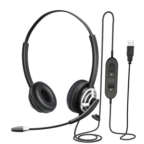 MAIRDI USB Headset With Microphone for Computer, PC, Laptop - Noise Canceling for Teams, Zoom, Office, Call Center, VoIP Phone Calls - Dictation for Dragon Voice Recognition