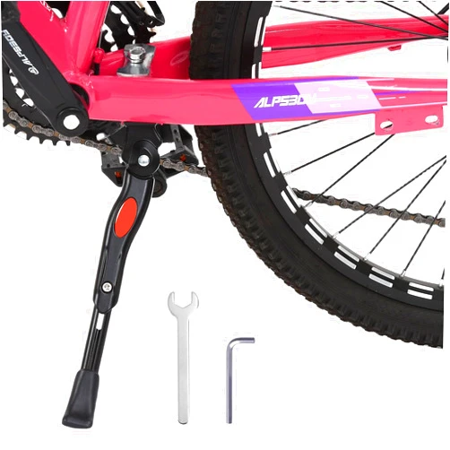 Kitchasy Bike Kickstand, Kids Bicycle Kickstand,Adjustable Aluminum Alloy Center Mount for 16 18 20 Inch Bicycle Wheel, Cycling Bracket for Wheel Mountain Bike/Road Bike/Adult Bike/Sports Bike