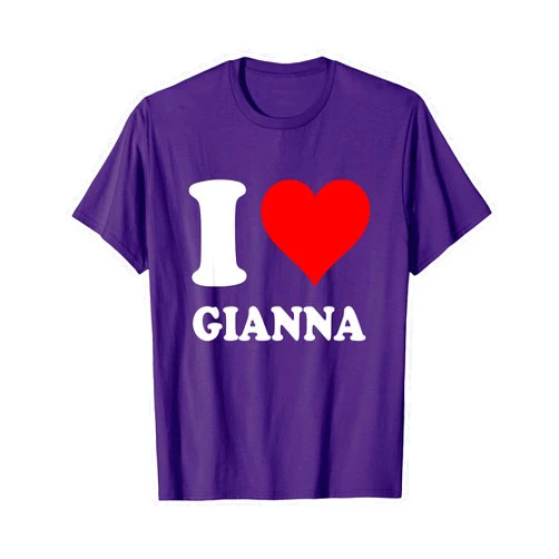 I Heart Gianna Red Heart I Love Gianna T-Shirt
