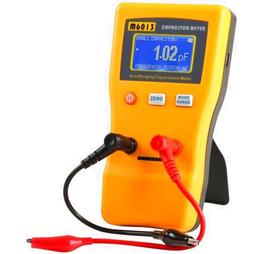 VAWAN Capacitor Tester,M6013 Digital Auto Ranging Capacitance Meter, Capacitor Tester Professional 0.01pF to 470000uF Digital Meter Capacitor Meter
