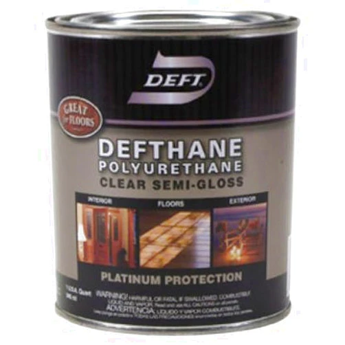 Deft Defthane Interior Exterior Clear Polyurethane Semi-Gloss, Quart