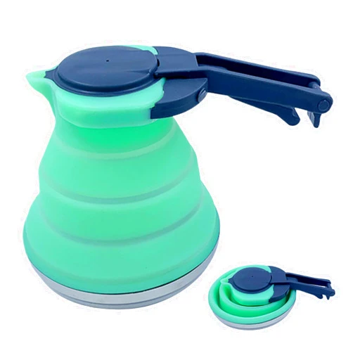 Pastoralist Kettle 51 Oz Foldable Kettle Silicone Kettle with Handle Camping Coffee Pot Portable Camping Kettles for Boiling Water for Hiking Travel & Outdoors, Tea Kettle Travel