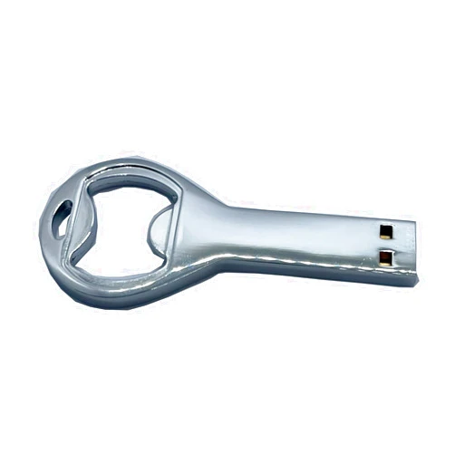 KMSTD 64GB USB Flash Drive with Bottle Opener Shape 64G Memory Stick U Disk - Silver