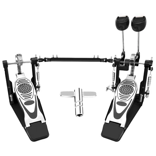 Run Pmy Double Bass Pedal, Double Chain Double Bass Drum Pedals, Double Kick Drum Pedal with Patch Suit for Kick Drum