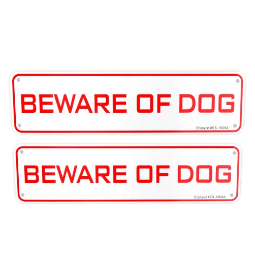 Enjoyist 2-Pack Beware Of Dog Sign, 12
