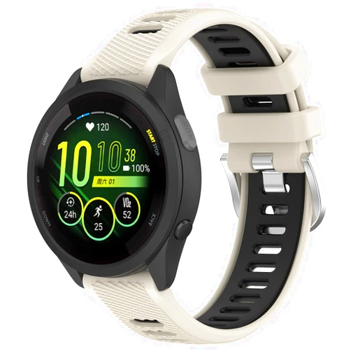 Nacorulu Compatible With Garmin vivoactive 4 Bands,22mm Double Color Soft Silicone Replacement Band for Garmin Venu 3 / Galaxy Watch 3 45MM / Gear S3 Classic Frontier