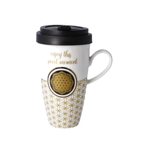 Goebel Coffee to Go Flower of Life Multi-Coloured with Lid 500 ml Porcelain