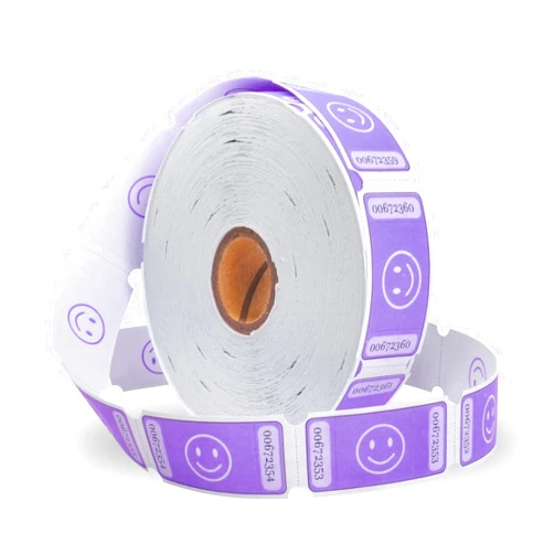 L LIKED Smile Raffle Tickets Roll Each Tickets 1''x2'', for Events, Entry, Class Reward, Fundraiser & Prizes,1000 Tickets/Single Roll -Purple