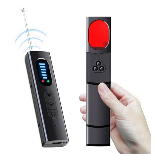 HUSPUR Japanese Technology Hidden Camera Detectors,Spy Camera Finder,Portable Hidden Bug and Camera Detector,5 Levels Sensitivity 4 Modes,Wireless Rechargeable for Home,Car,Office,Hotel,Travel