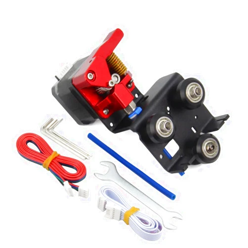 Zeberoxyz Upgrade Direct Drive Dual Gear Extruder Support Kit,with Stepper Motor, Easy Print Filament for Ender-3, Ender 3 Pro,CR-10,CR-10S Extruder Adapter (Dual Gear Extruder Support Kit+Motor)