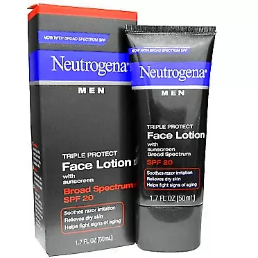 Neutrogena Men Triple Protect Face Lotion with Sunscreen SPF 20 1.70 oz (Pack of 3)