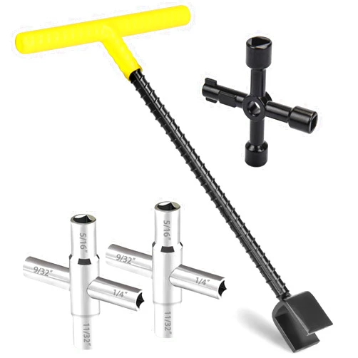 Comfylichi 2pcs Water Key and 17 Inch Water Meter Key with Utility Key