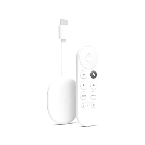 Google Chromecast with Google TV - Streaming Entertainment with Voice Search - Watch Movies, Shows, and Live TV in 4K HDR - Snow