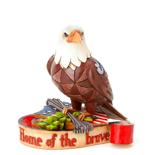 Enesco Jim Shore Heartwood Creek Mini Patriotic Eagle Stone Resin Figurine, 3.75”