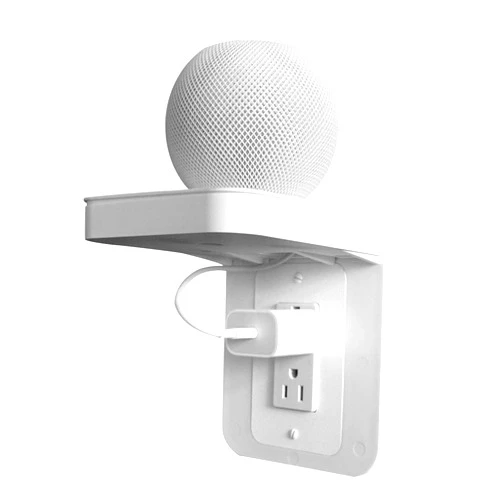 BELIEFLUO Outlet Shelf Holder, Bathroom Decor with Built-in Cable Management,A Space Saving Solution for Homepod Mini,Google Home/Echo/Smart Speakers/Electric Toothbrush/Cell Phone (Decora)