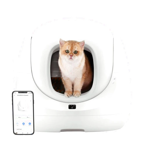 CATLINK Automatic Self-Cleaning Cat Litter Box for Multiple Cats with APP, Odor Control, Health Monitoring, Extra Large, Smart Cat Litter Box (SE)