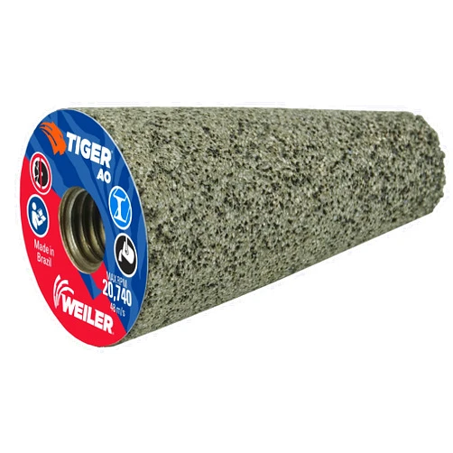 Weiler 68316 Tiger AO Type 17 Flat Tip Portable Grinding Cone, A24-R, 1 3/4