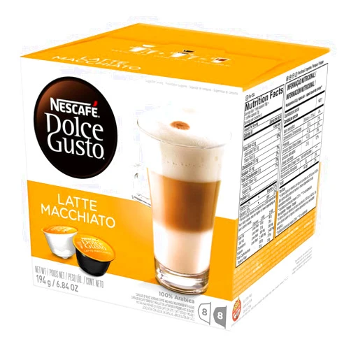 NESCAFÉ DOLCE GUSTO Nescafe Dolce Gusto Latte Macchiato Capsules, 16 Count