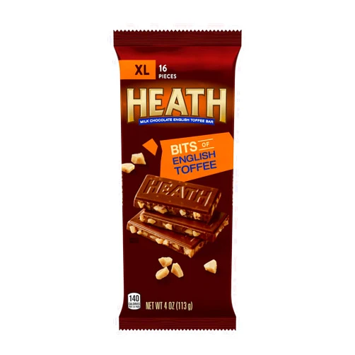 HEATH Chocolatey English Toffee XL, Candy Bar, 4 oz (16 Pieces)