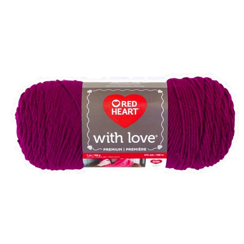 Red Heart Love Yarn-Boysenberry, Multicolor