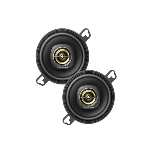 Pioneer TS-A879, 2-Way Coaxial Car Audio Speakers, Full Range, Clear Sound Quality, Easy Installation and Enhanced Bass Response, Black and Gold Colored 3.5” Round Speakers