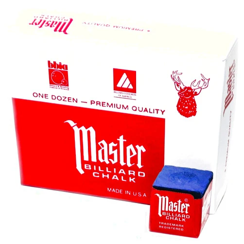 IMPERIAL Master Billiard/Pool Cue Chalk Box, 12 Cubes, Blue