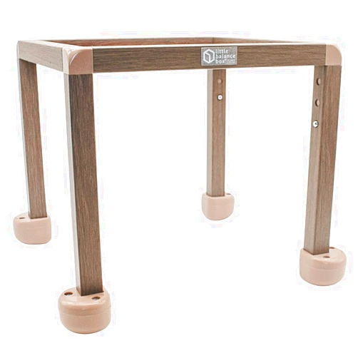 InspiraSpark Little Balance Box Grow - Adjustable Montessori Push Pull Walker & Activity Table – No Wheels, Safe Spring Feet, Eco-Friendly, PT-Designed for Standing & Walking, Sit-to-Stand Developmental Tool