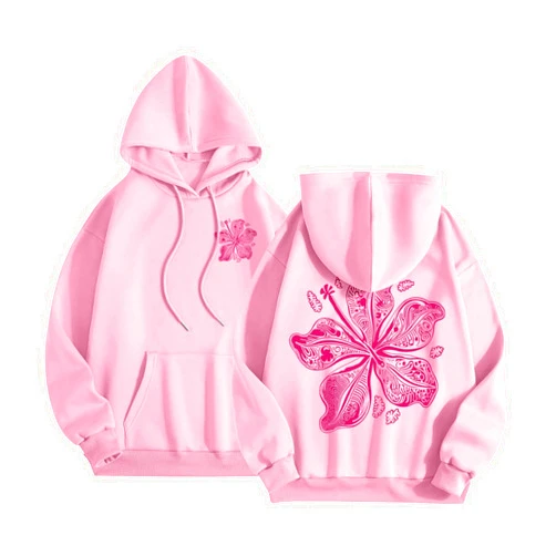 Generic Pink Graphic Hoodie for Women Cute Preppy Sweatshirt Long Sleeve Graphic Hooded Pullover Tops Girls Fall Outfits