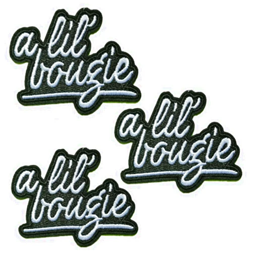 YERCHIC A Lil' Bougie Patch Iron On Sew On Embroidered Patches for Jacket Shirts Jeans Backpack Sewing Decorating DIY Craft 2.9 * 2.2IN(3 pcs)