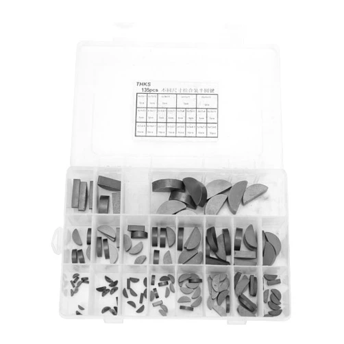 ANGGREK Gear Keyway Assortment Store and135 Pcs Key Flywheel Pulley Crank Way Key Assortment Kit for Multiple Purpose