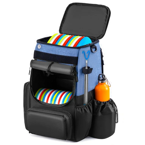 UNIHIMAL Disc Golf Bag-Heavy Duty 600D Polyester Disc Golf Bag with Insulated Cooler-Disc Golf Backpack with 26+ Discs Capacity and multiple pockets-Lightweight and Durable