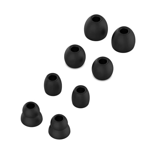 AWADUO for Huawei FreeBuds 4i Silicone Eartips, Silicone Protective Earphone Ear Tips Eartips Case Cover Shell for Huawei FreeBuds 4i/FreeLace Pro, Soft and Durable(Silicone Black)