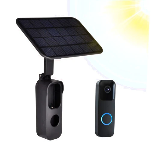 StartVision Solar Panel Charger and Mount Compatible with Blink Video Doorbell, with 3m micro USB extension cable and Built-in 5000mAh Rechargeable Battery for your Blink Video Doorbell