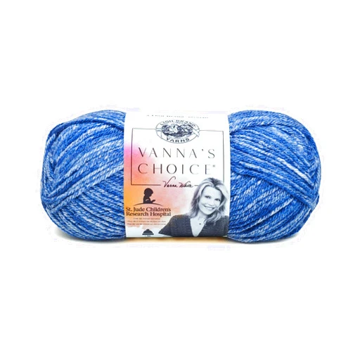 Lion Brand Yarn (1 Skein) Lion Brand Yarn Vanna's Choice Yarn, Denim Mist