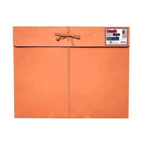 Star Products T219 17 x 22, Classic Red Rope, Paper Artist Portfolio with Tie Tape Closure, Poster, Art Storage, 17