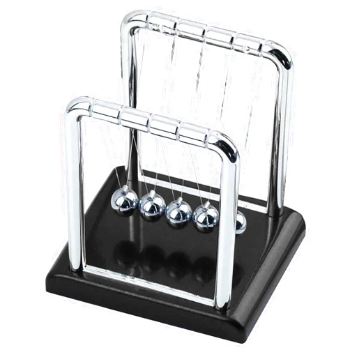 DBEIXIWEI Desk Metal Balance Ball with Black Wooden Base Newtons Cradle Balance Balls Desktop Decoration for Home & Office
